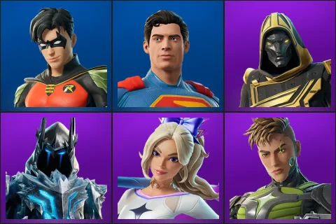 Robin, Superman, Blitz Knight, Exalted Ice King, Haylee Skye, Killswitch