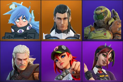 Nezumi, The Ageless, Doom Slayer, Geralt of Rivia, Dusty, Helsie
