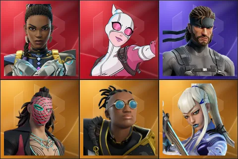 Shuri, Gwenpool, Solid Snake, Kado Thorne, Malik, Mizuki