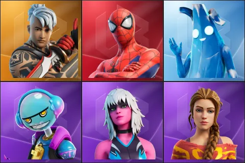 Ronin, Spider-Man, Polar Peely, Gumbo, Harlowe, Haven