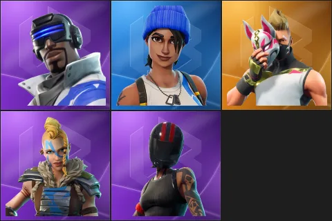 Blue Striker, Blue Team Leader, Drift, Huntress, Redline
