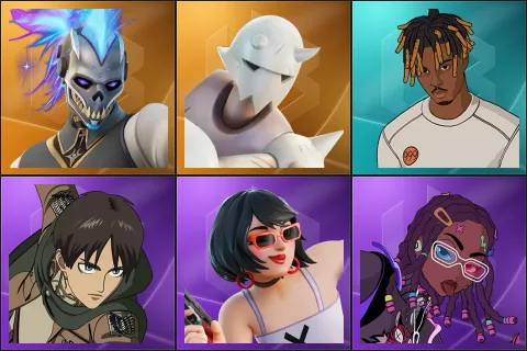 Renzo the Destroyer, Snap, Slayer Juice WRLD, Eren Jaeger, Evie, Imani