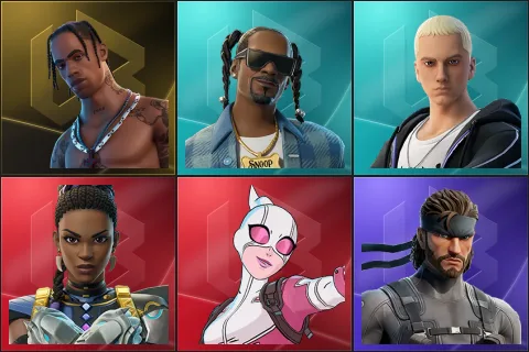Travis Scott, Snoop Dogg, Slim Shady, Shuri, Gwenpool, Solid Snake