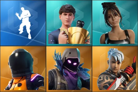 Laugh It Up, Bugha, Iconic Kim Kardashian, Dark Vanguard, Raven, Ronin