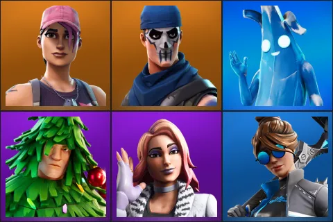 Rose Team Leader, Warpaint, Polar Peely, Lt. Evergreen, Wilde, Wavebreaker