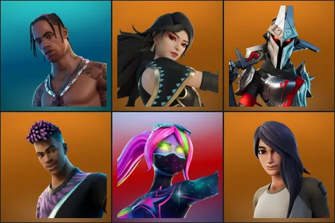 Travis Scott, Era, Eternal Knight, Fade, Galaxia, Gear Specialist Maya