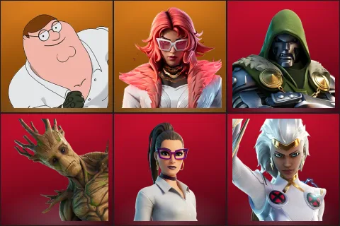 Peter Griffin, Valeria, Doctor Doom, Groot, Jennifer Walters, Storm
