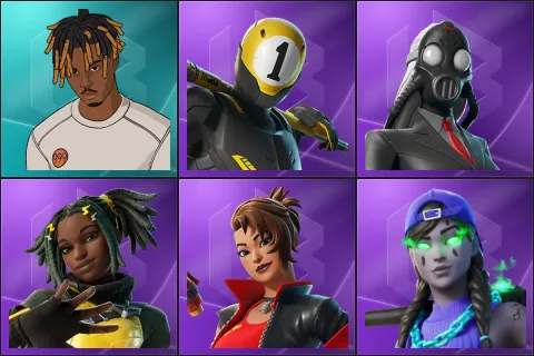 Slayer Juice WRLD, 1-Ball, Chaos Director, Dara, Dynamo TNTina, Fresh Aura