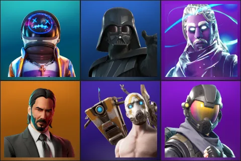 Astro Jack, Darth Vader, Galaxy, John Wick, Psycho Bandit, Rogue Agent