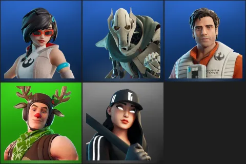 Apprentice Evie, General Grievous, Poe Dameron, Red-nosed Ranger, Ruby Shadows