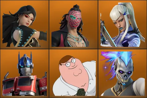 Era, Kado Thorne, Mizuki, Optimus Prime, Peter Griffin, Renzo the Destroyer