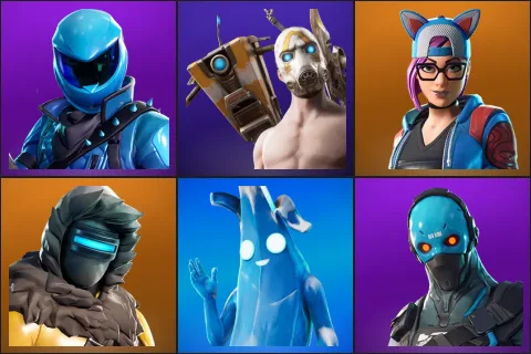 Honor Guard, Psycho Bandit, Lynx, Zenith, Polar Peely, Cobalt