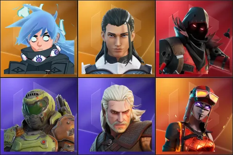 Nezumi, The Ageless, Ravenpool, Doom Slayer, Geralt of Rivia, Blaze