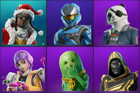 Santa Dogg, UNSC Spartan, Agent Patch, Battle Gamer Mae, Big Dill, Blitz Knight