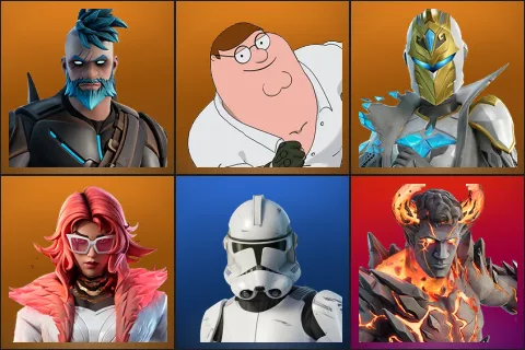 Omegarok, Peter Griffin, Spectra Knight, Valeria, Clone Trooper, Heartbreak Ranger