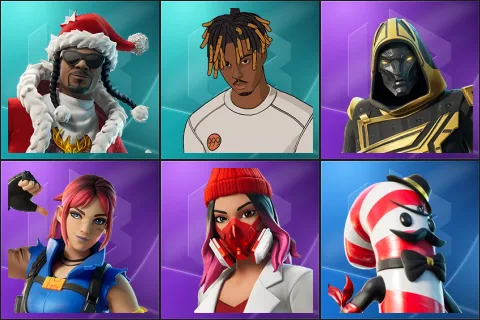 Santa Dogg, Slayer Juice WRLD, Blitz Knight, Explorer Emilie, Yulejacket, Mr. Dappermint