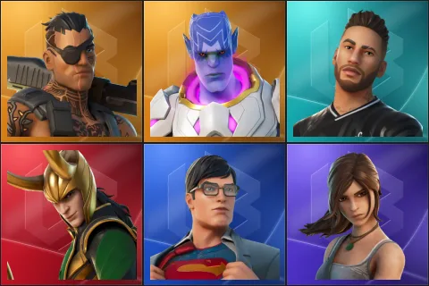 Joey, Kymera, Neymar Jr, Loki Laufeyson, Clark Kent, Lara Croft