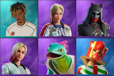 Slayer Juice WRLD, Dueling Dragons Jackie, Felina, Jackie, Lizzik, Holiday Boxy
