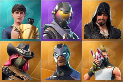 Bugha, Rogue Agent, Blackheart, Calamity, Carbide, Drift