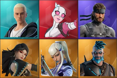 Slim Shady, Gwenpool, Solid Snake, Era, Mizuki, Omegarok