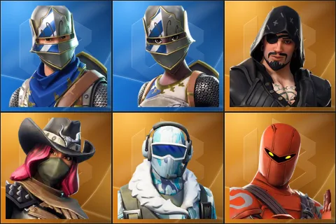 Blue Squire, Royale Knight, Blackheart, Calamity, Frostbite, Hybrid