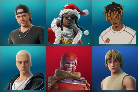 Lars Ulrich, Santa Dogg, Slayer Juice WRLD, Slim Shady, Wastelander Magneto, Dagobah Luke