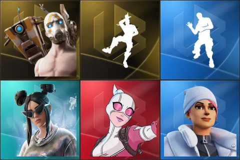 Psycho Bandit, Take The L, Laugh It Up, Platinum Billie Eilish, Gwenpool, Blizzard Bomber