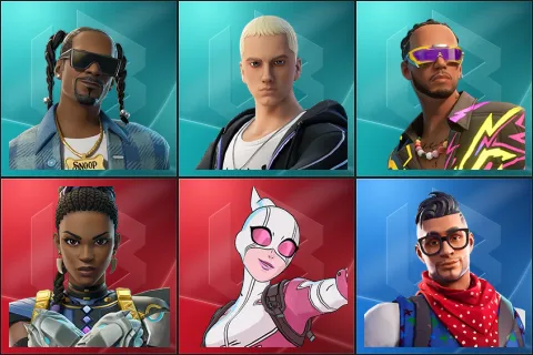 Snoop Dogg, Slim Shady, Lewis Hamilton, Shuri, Gwenpool, Prodigy