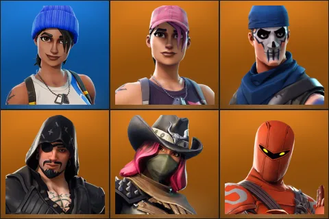 Blue Team Leader, Rose Team Leader, Warpaint, Blackheart, Calamity, Hybrid
