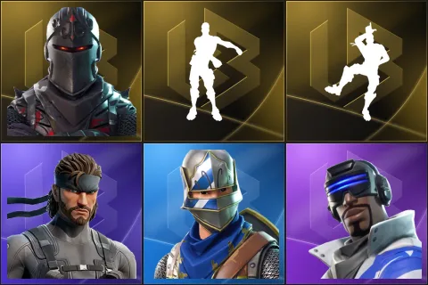 Black Knight, Floss, Take The L, Solid Snake, Blue Squire, Blue Striker