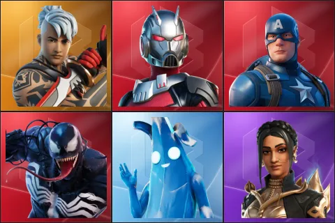 Ronin, Ant-Man, Captain America, Venom, Polar Peely, Shanta