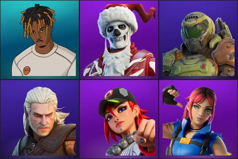 Slayer Juice WRLD, Yule Trooper, Doom Slayer, Geralt of Rivia, Dusty, Explorer Emilie