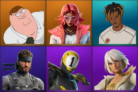 Peter Griffin, Valeria, Slayer Juice WRLD, Solid Snake, 1-Ball, Aphrodite