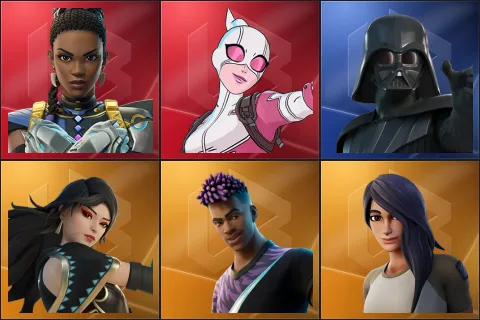 Shuri, Gwenpool, Darth Vader, Era, Fade, Gear Specialist Maya