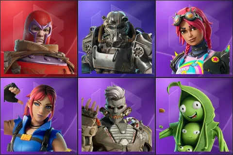 Wastelander Magneto, T-60 Power Armor, Brite Raider, Explorer Emilie, Megalo Don, Peabody
