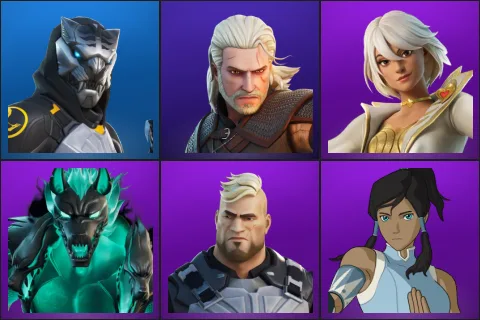Huntmaster Saber, Geralt of Rivia, Aphrodite, Cerberus, Gunnar, Korra