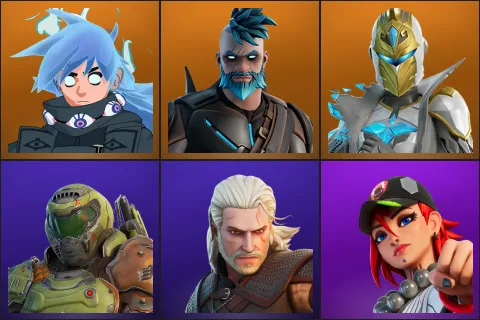 Nezumi, Omegarok, Spectra Knight, Doom Slayer, Geralt of Rivia, Dusty