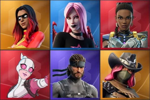 Joltara, Haze, Shuri, Gwenpool, Solid Snake, Calamity
