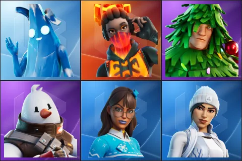 Polar Peely, Tectonic Komplex, Lt. Evergreen, Snowmando, Blizzabelle, Frost Squad