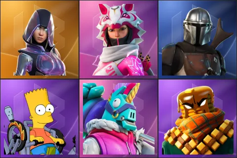 Glow, Vi, Mandalorian, Bart Simpson, Llambro, Mancake