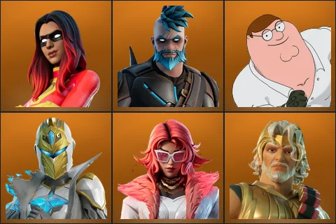 Joltara, Omegarok, Peter Griffin, Spectra Knight, Valeria, Zeus