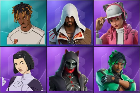 Slayer Juice WRLD, Ezio Auditore, Akari, Dupli-Kate, Felina, Sage