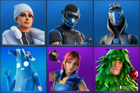 Blizzard Bomber, Fixer, Sultura, Polar Peely, Explorer Emilie, Lt. Evergreen