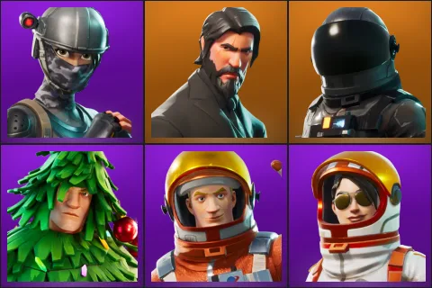 Elite Agent, The Reaper, Dark Voyager, Lt. Evergreen, Mission Specialist, Moonwalker
