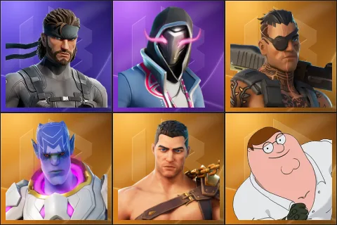 Solid Snake, Xander, Joey, Kymera, Menace, Peter Griffin