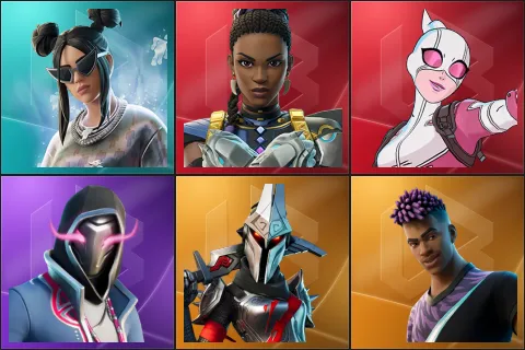 Platinum Billie Eilish, Shuri, Gwenpool, Xander, Eternal Knight, Fade