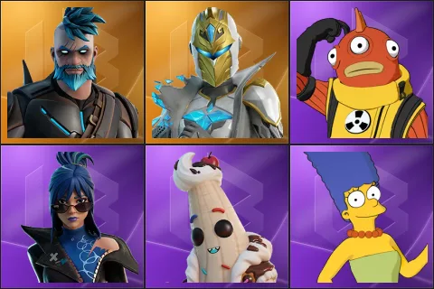 Omegarok, Spectra Knight, Blinky Fishstick, Hope, Lil Split, Marge Simpson