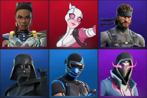 Shuri, Gwenpool, Solid Snake, Darth Vader, Fixer, Xander