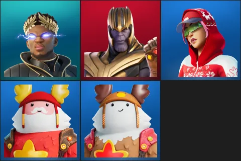Hoplite Giannis, Thanos, Arctic Adeline, Guff Gringle, Sled Ready Guff