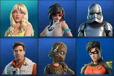 Sabrina Carpenter, Apprentice Evie, Captain Phasma, Poe Dameron, Wookiee Team Leader, Robin